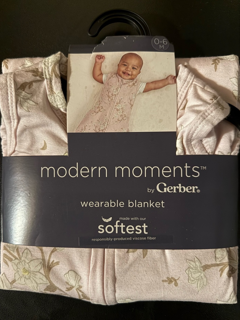 Gerber Pink Floral Modern Moments Wearable Blanket